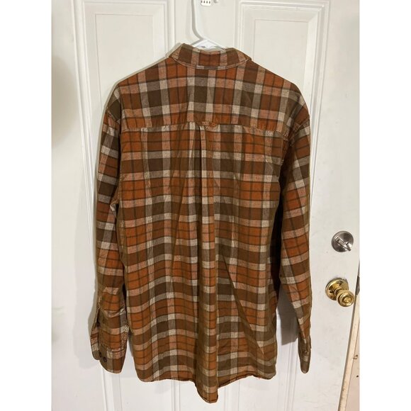r-options San Clemente, California long sleeved button front plaid shirt size L - Picture 2 of 7